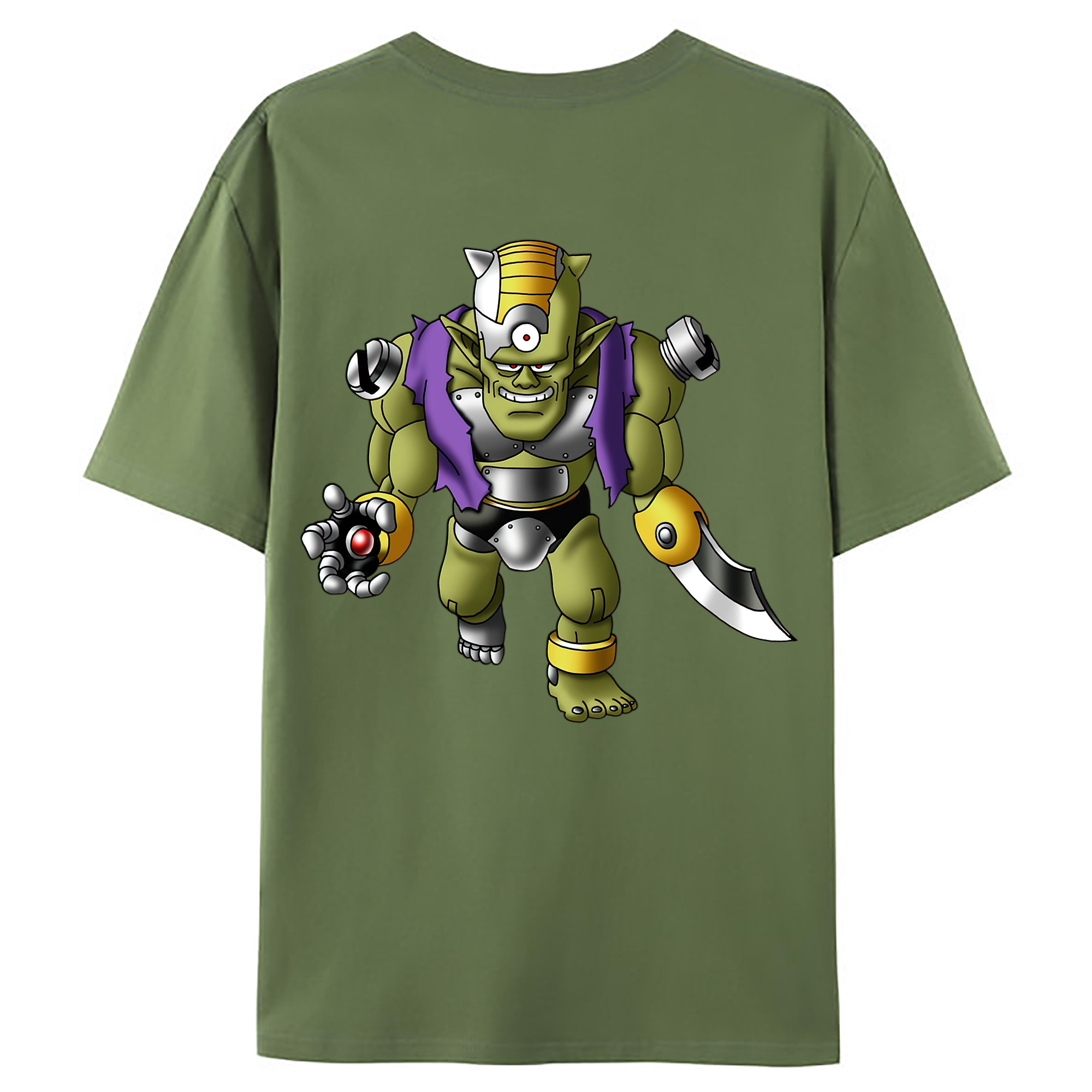 （画像用） ドラゴンクエスト Doragon Kuesuto Dragon Quest 綿100％ メンズ半袖Tシャツ（バックプリント） 通気性